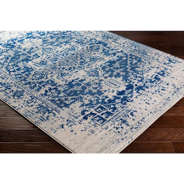 Demeter Dark Blue 2 ft. 7 in. x 10 ft. 3 in. Runner Rug