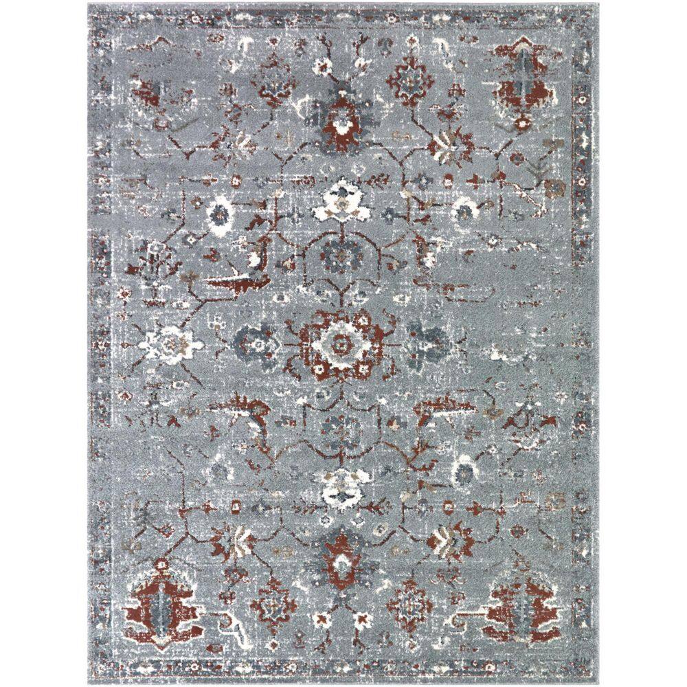 Thaddeus Blue/Rust 6 ft. 7 in. x 9 ft. Distressed Medallion Area Rug price history on PriceWatchPro