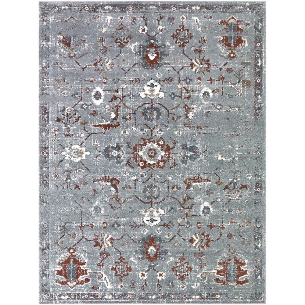 Thaddeus Blue/Rust 7 ft. 10 in. x 10 ft. Distressed Medallion Area Rug price history on PriceWatchPro