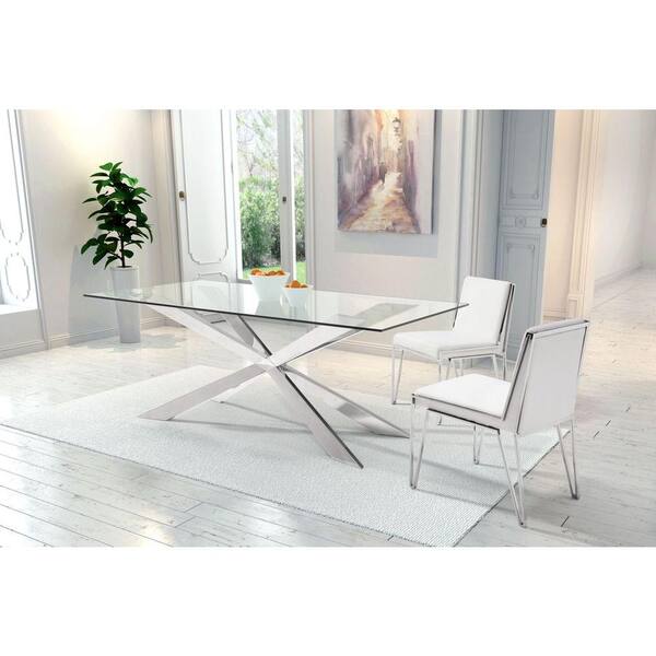 ZUO Kylo White Leatherette Dining Chair (Set of 2)