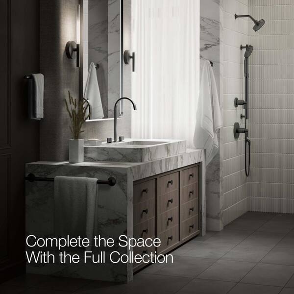 茶 bk KOHLER Components Tall Bathroom Sink Spout with Ribbon