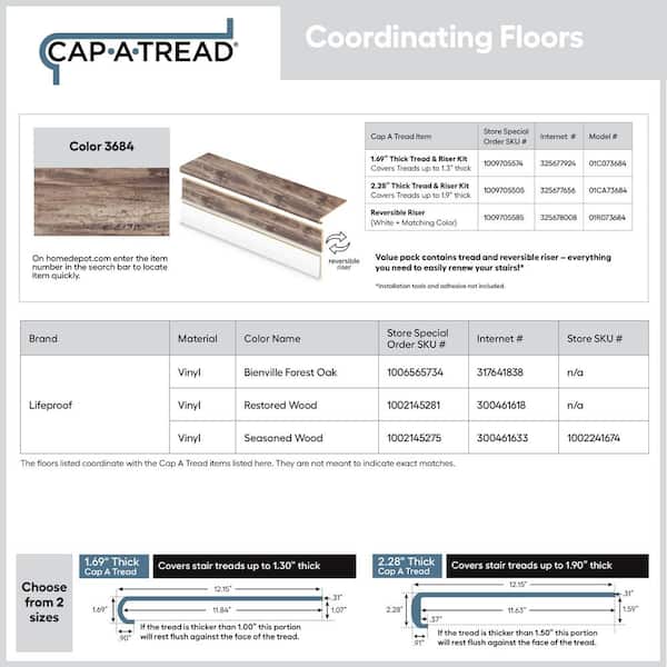 Cap A Tread Restored Wood/Bienville Forest Oak/Seasoned Wd