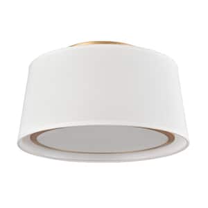 15.75 in. 0-Light Gold Flush Mount with No Glass Shade and No Light Bulb Type Included (1-Pack)