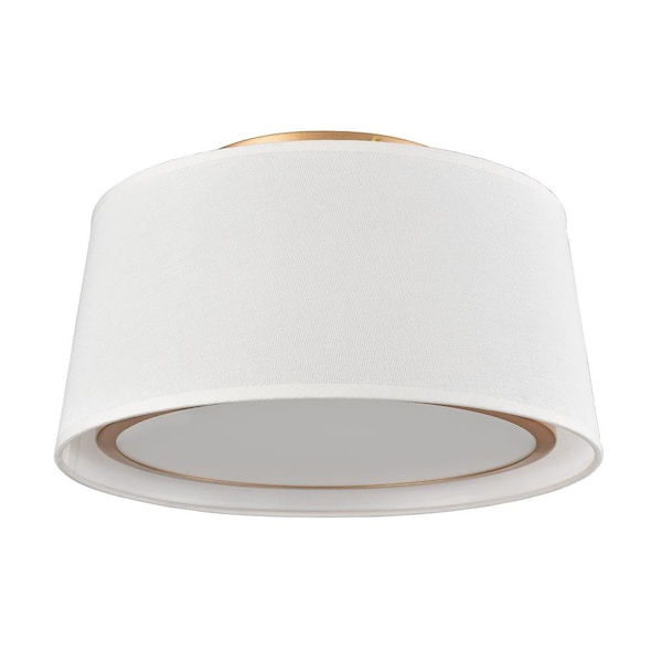 CLAXY 15.75 in. 0-Light Gold Flush Mount with No Glass Shade and No Light Bulb Type Included (1-Pack)