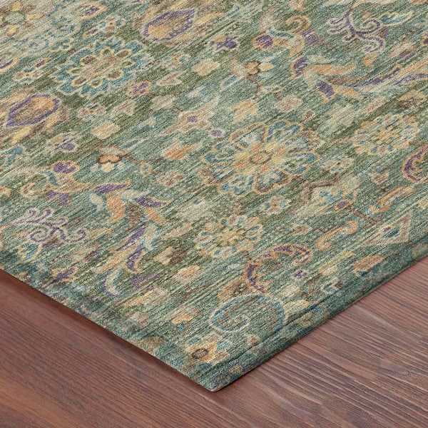 Chantille Machine Washable Indoor/Outdoor Abstract ACN2485 Basil 10 ft. x 14 ft. Area Rug
