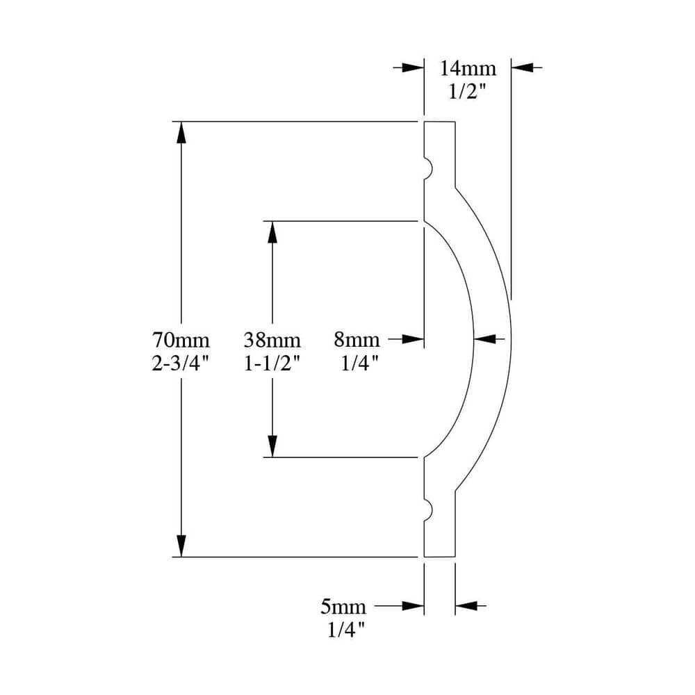 Primed White Polyurethane Crown Panel Moulding Set