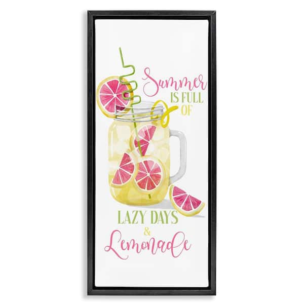 Stupell Industries Fun Summer Lemonade by Deane Beesley Black Floater Frame Food Graphic Art Print 31 in. x 15 in.