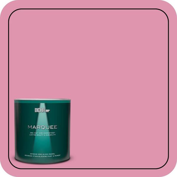 BEHR MARQUEE 1 qt. #P130-4 Its a Girl Semi-Gloss Enamel Interior Paint & Primer