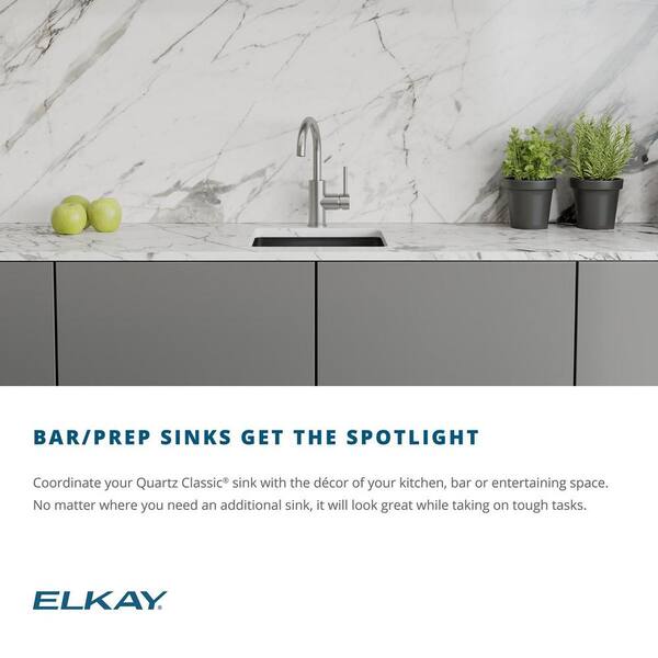 Elkay Quartz Classic 33 inch Undermount Sink, Mocha ELGUAD3319PDMC0