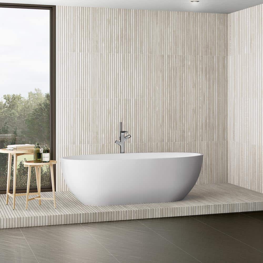 Montgomery 24x48 White Ribbed Porcelain Wall Tile