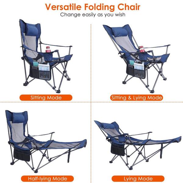 Folding Camping Chair Portable Outdoor Beach Chair, Heavy Duty Foldable  Lawn chair Support 330lbs, Collapsible Lightweight Camp Chair with Cup