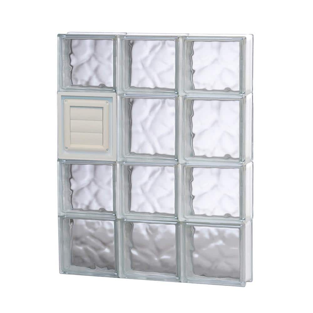 17.25 in. x 25 in. x 3.125 in. Frameless Wave Pattern Glass Block Window with Dryer Vent price history on PriceWatchPro