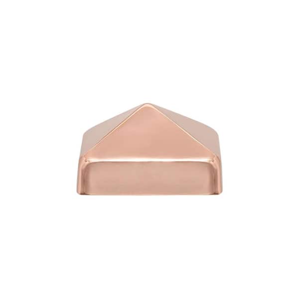Protectyte 4 in. x 4 in. Copper Pyramid Slip Over Fence Post Cap (For Rough Cut Post)