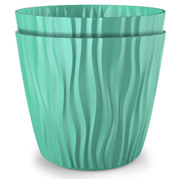 Plant Pots with Drainage Holes, Greaner 6inch Round Plastic