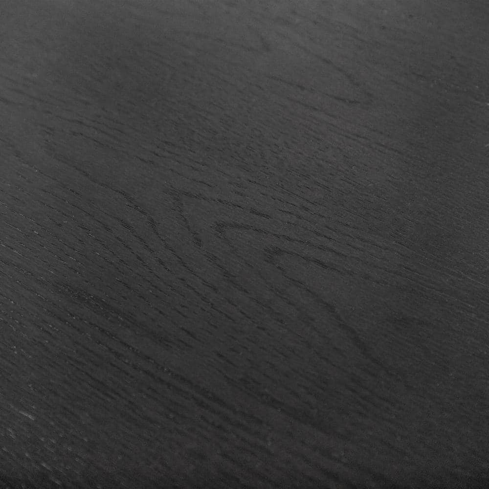 Black Solid Wood Farmhouse Rectangular Dining Table, 79"