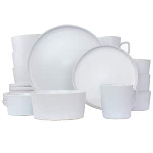 Luxmatte 20-Piece White Stoneware Dinnerware Set (Service for 4)