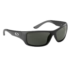 Triton Polarized Sunglasses Matte Black Frame with Smoke Lens