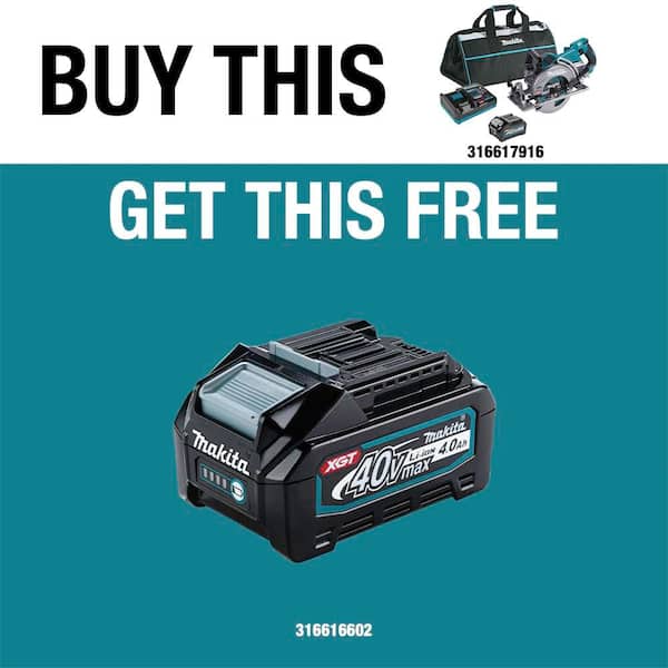 40V Max XGT Brushless Cordless Rear Handle 7-1/4 in. Circular Saw Kit (4.0 Ah) with 40V Max XGT 4.0Ah Battery