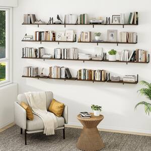 23.6 in W x 7.9 in Decorative Wall Shelf, 8 Inches Deep Wall Bookshelf ...