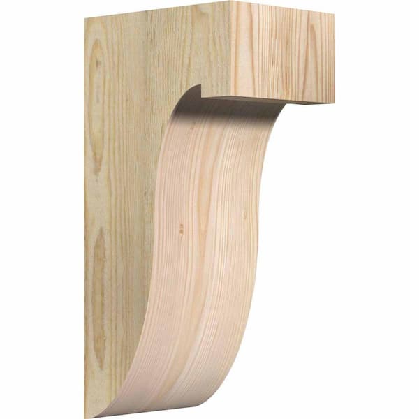 Ekena Millwork 6 in. x 8 in. x 16 in. Douglas Fir Del Monte Rough Sawn Corbel