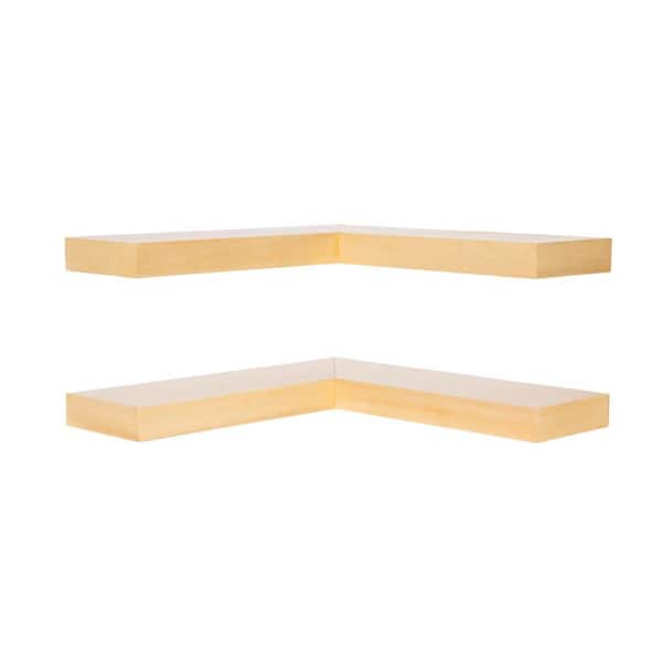 Havlock 26 in. W x 8 in. D Natural Brown Composite Decorative Wall Shelf