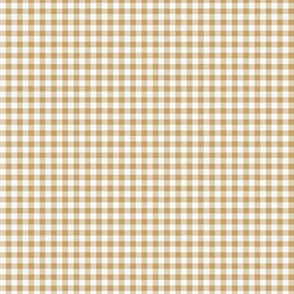 Golden Saffron and White Gingham Check Vinyl Peel and Stick Wallpaper Roll (Covers 28 sq. ft. )