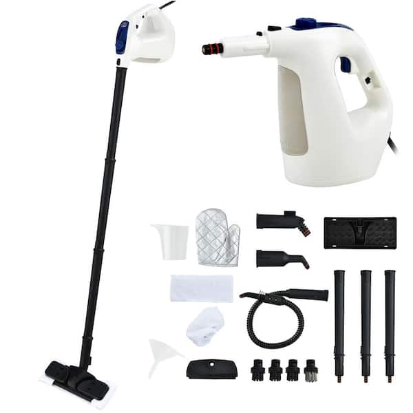 Costway 1400W Multipurpose Pressurized Handheld Steam Mop W/17 Pieces Accessories Blue