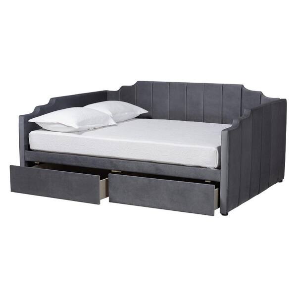 Baxton Studio Gulliver Grey Full Daybed 218 12353 HD The Home Depot