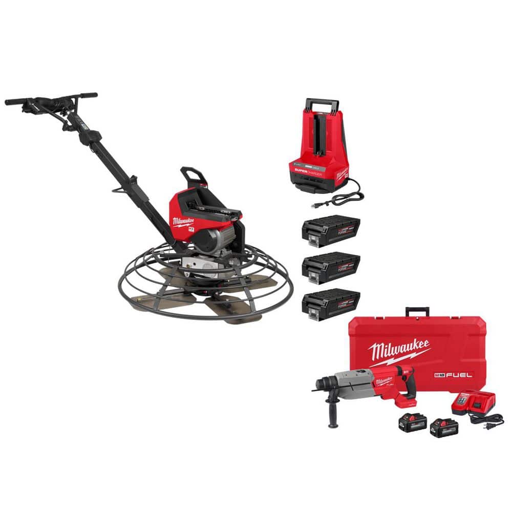 MX FUEL Lithium-Ion Cordless 36 in. Walk-Behind Trowel Kit with (3) FORGE HD12.0 Batteries,SuperCharger&RotaryHammerKit price history on PriceWatchPro