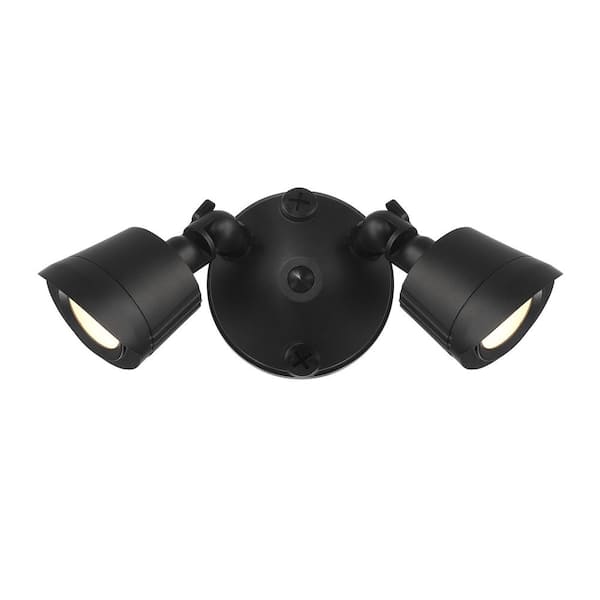 Savoy House 22-Watt equivalent 1500 Lumen Black Integrated LED Double Flood Light