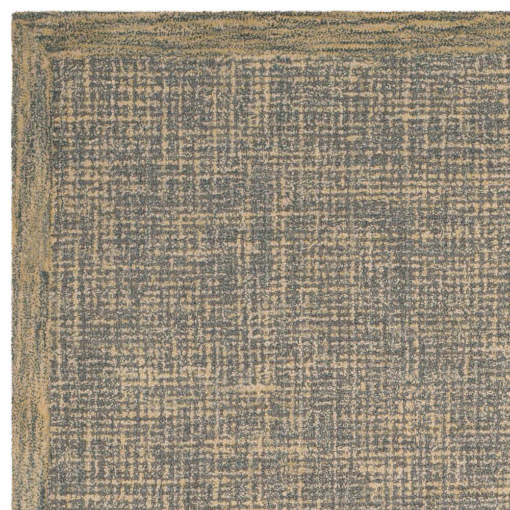 Gold and Grey Abstract Handmade Wool Area Rug