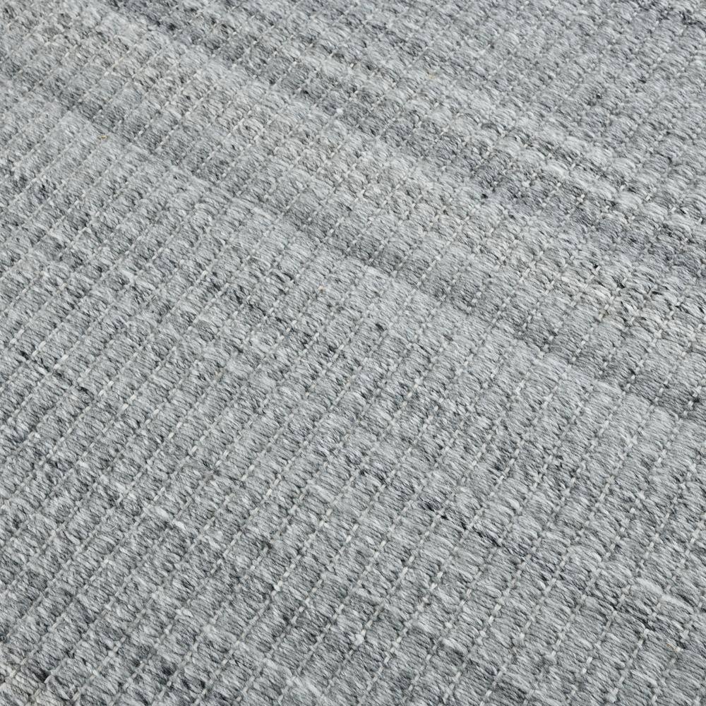 Gray Geometric Hand-Woven Outdoor Rectangular Rug 4' x 6'