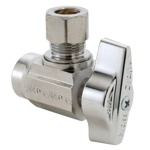 BrassCraft 1/2 in. Sweat Inlet x 3/8 in. Compression Outlet 1/4-Turn Angle Ball Valve