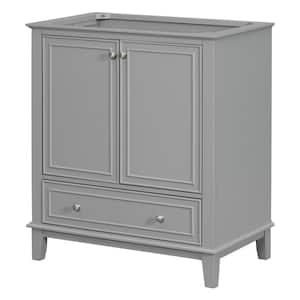 29.50 in. W x 17.80 in. D x 33.80 in. H Bath Vanity Cabinet without Top in Gray Unassembled