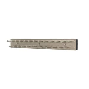 2 in. H x 2 in. W x 14 in. D Satin Nickel Pull-Out Side Mount 9-Hook Tie Rack