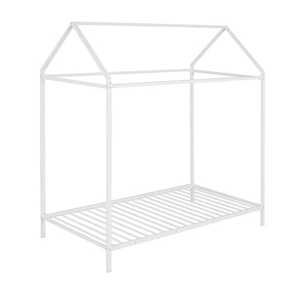 White House Frame Twin Size Metal Platform Bed