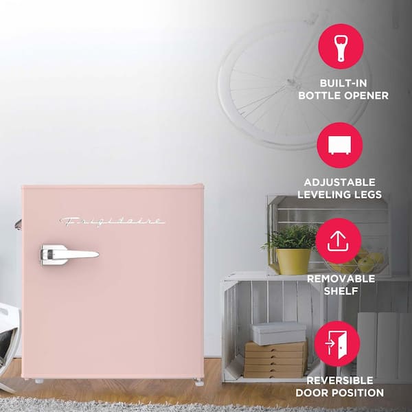 Frigidaire 1.6 cu ft Mini Refrigerator in Coral with Freezer
