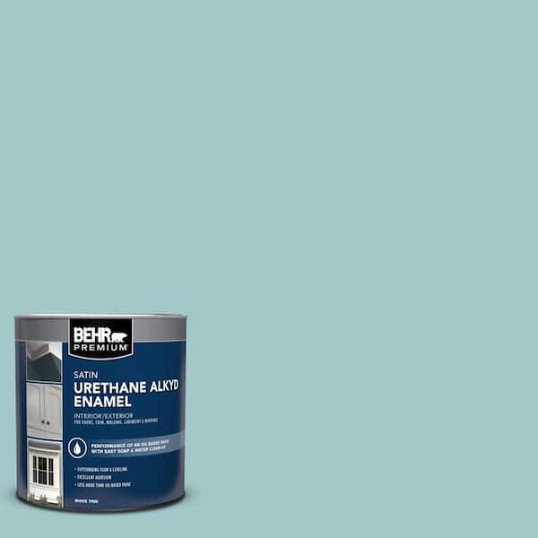 1 qt. #PPU13-10 Ocean Boulevard Satin Enamel Urethane Alkyd Interior/Exterior Paint