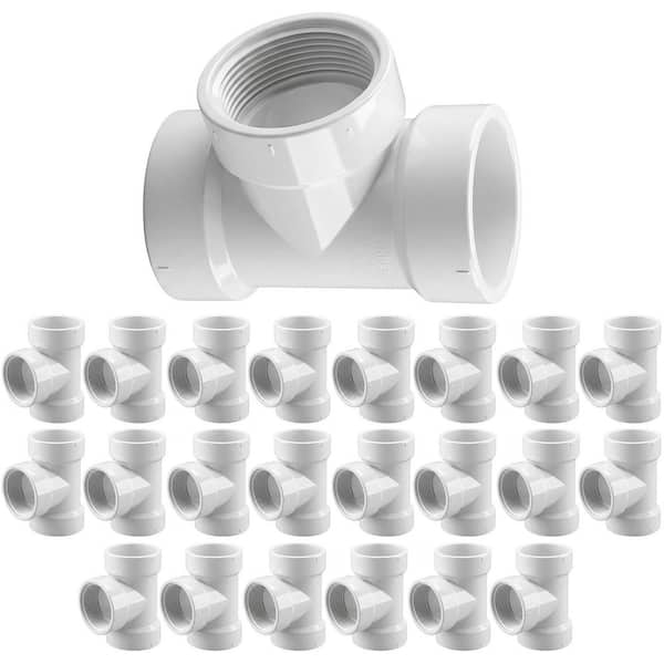 PLUMBFLEX 2 in. PVC DWV Combination Wye & 1/8 Bend 45° Elbow Hub