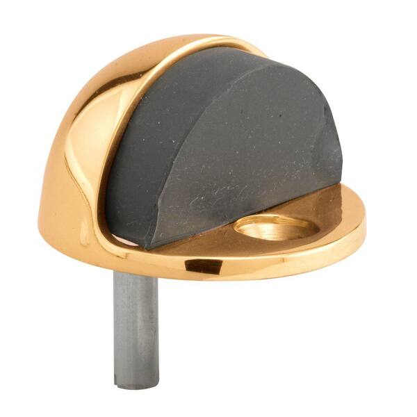 Prime-Line Dome Type 1 in. Polished Brass Tall Door Floor Stop