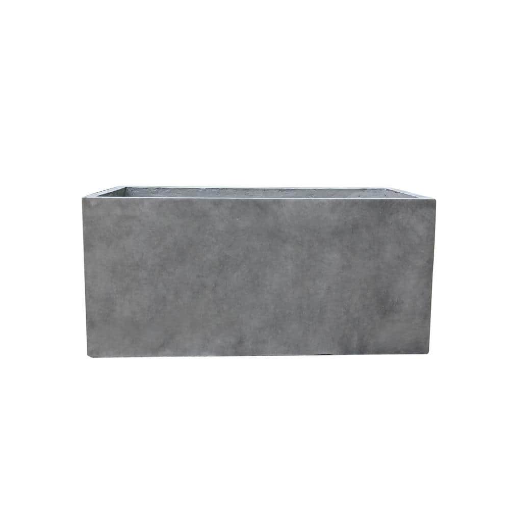 KANTE 23 in. L Natural Concrete Lightweight Modern Rectangle Outdoor  Planter RF0104A-C80021 - The Home Depot
