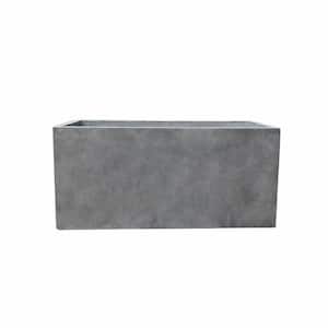 31 in. L Natural Concrete Rectangle Outdoor Lightweight Modern Planter