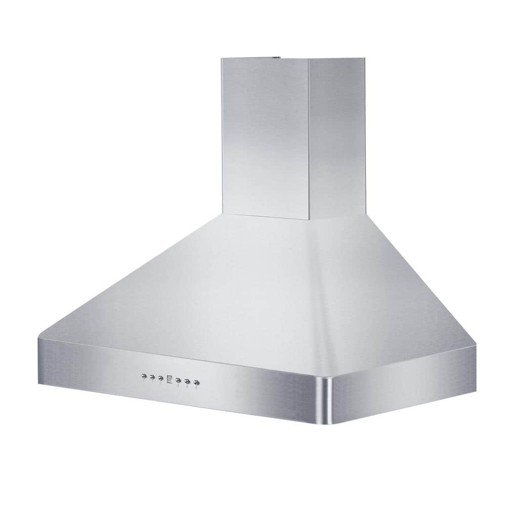 30 in. 400 CFM Convertible Vent Pyramid Wall Mount Range Hood in Stainless Steel