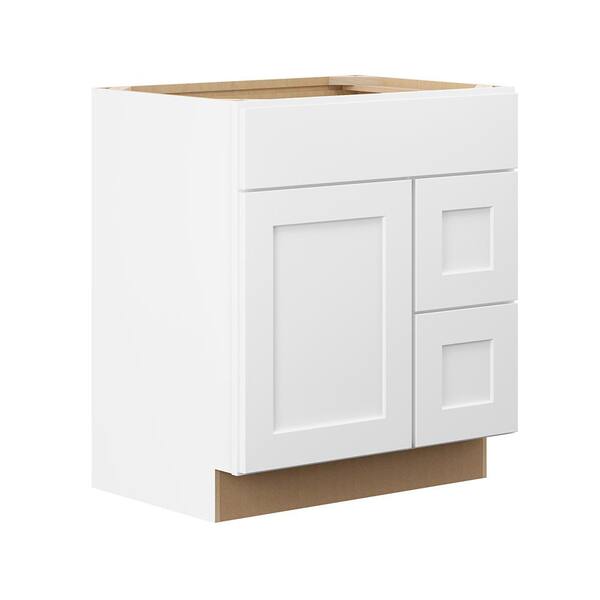 Hampton Bay Denver 30 in. W x 21 in. D x 34.5 in. H Bath Vanity Cabinet ...