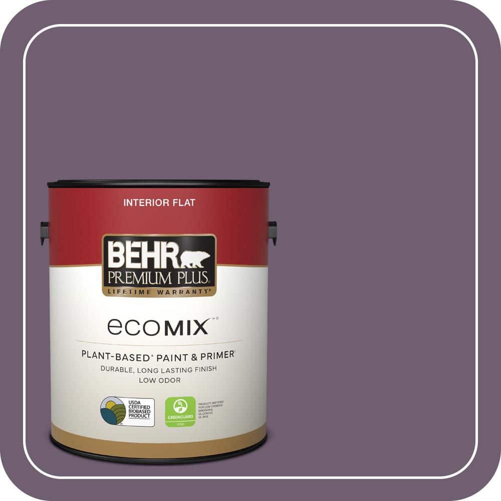 1 gal. #S100-6 Blackberry Jam Flat EcoMix Plant-Based Interior Paint & Primer price history on PriceWatchPro