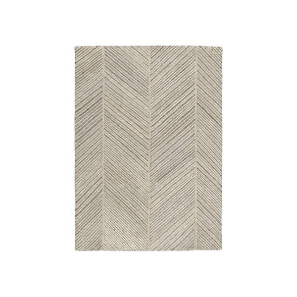 Benjara Modern Brown and Gray 10 ft. x 7 ft. Area Rug