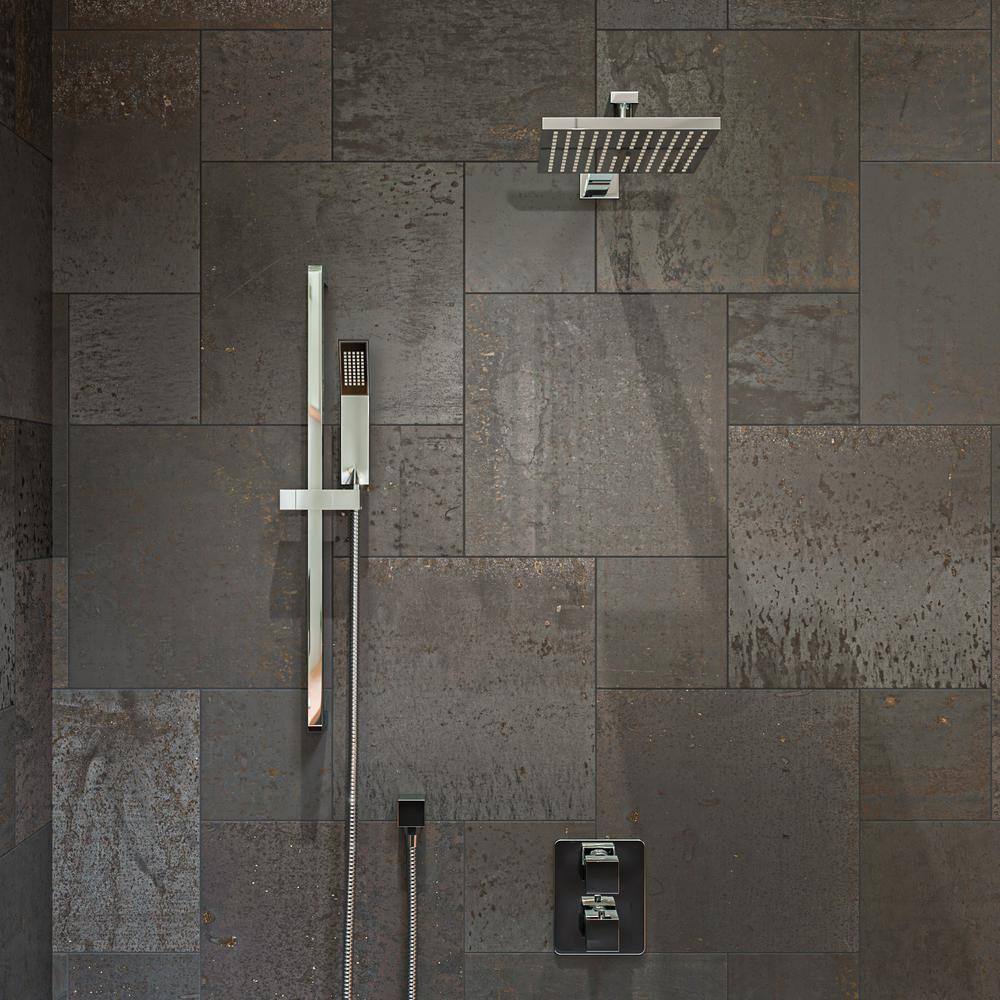 Polished Chrome Adjustable Height Multi-Head Shower System