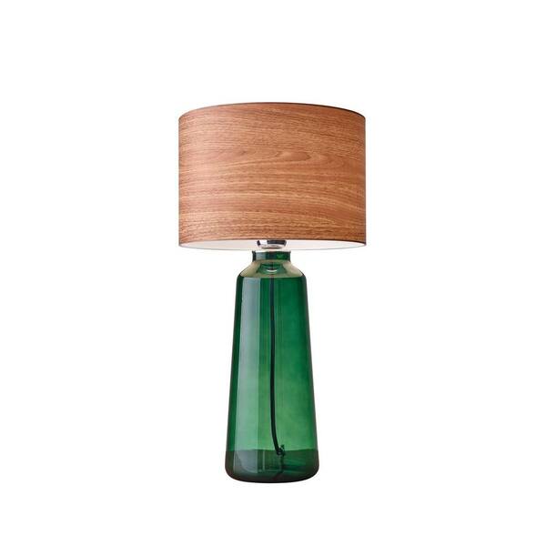 Adesso Jade 22.5 in. Brown and Green Tall Table Lamp