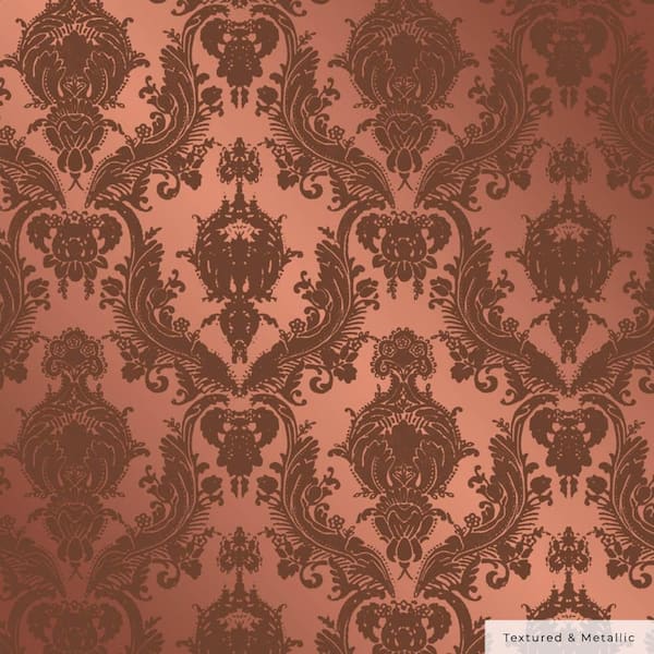 Tempaper Metallic Ruby Damsel Vinyl Peel and Stick Textured Wallpaper Roll (Covers 28 sq. ft.)