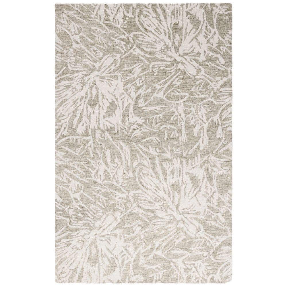 Jardin 4 ft. x 6 ft. Gray/Ivory Abstract Floral Area Rug price history on PriceWatchPro